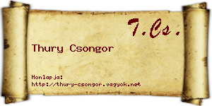 Thury Csongor névjegykártya